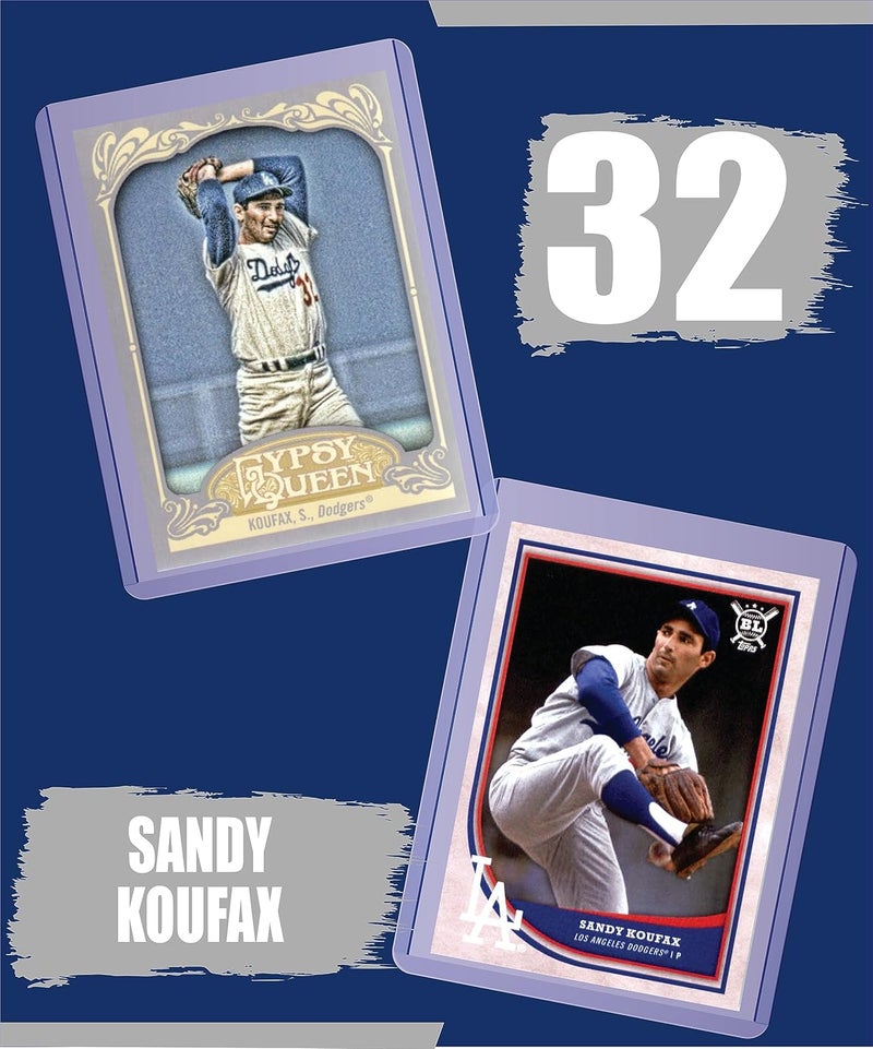 Chaser Sandy Koufax (5) Assorted Baseball Cards Gift Pack - Los Angeles Dodgers - Image 2